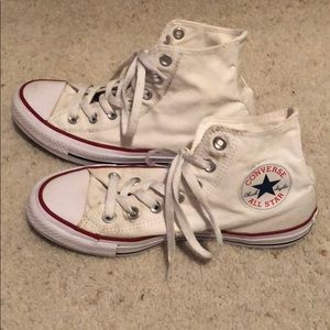 White high top converse sneakers